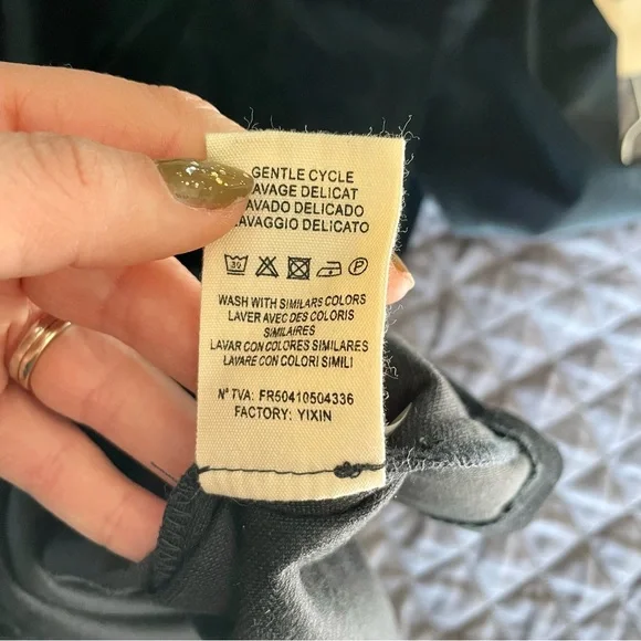 FRNCH Black Mini Dress Faux Suede Dress Women Small - Picture 7 of 7